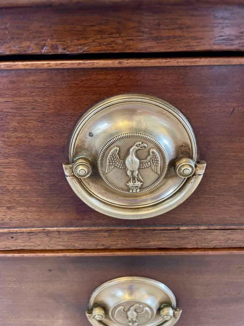 Small Antique George III Quality Mahogany Chest of Four Drawers - Image 13